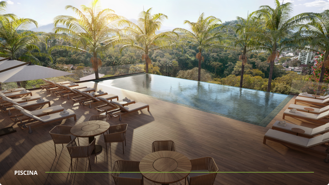 Piscina externa Le Parc Condomínio Club - Axia Vectra - apartamento centro Joinville - imóvel novo JLLE SC Le Parc Condomínio Club bairro América