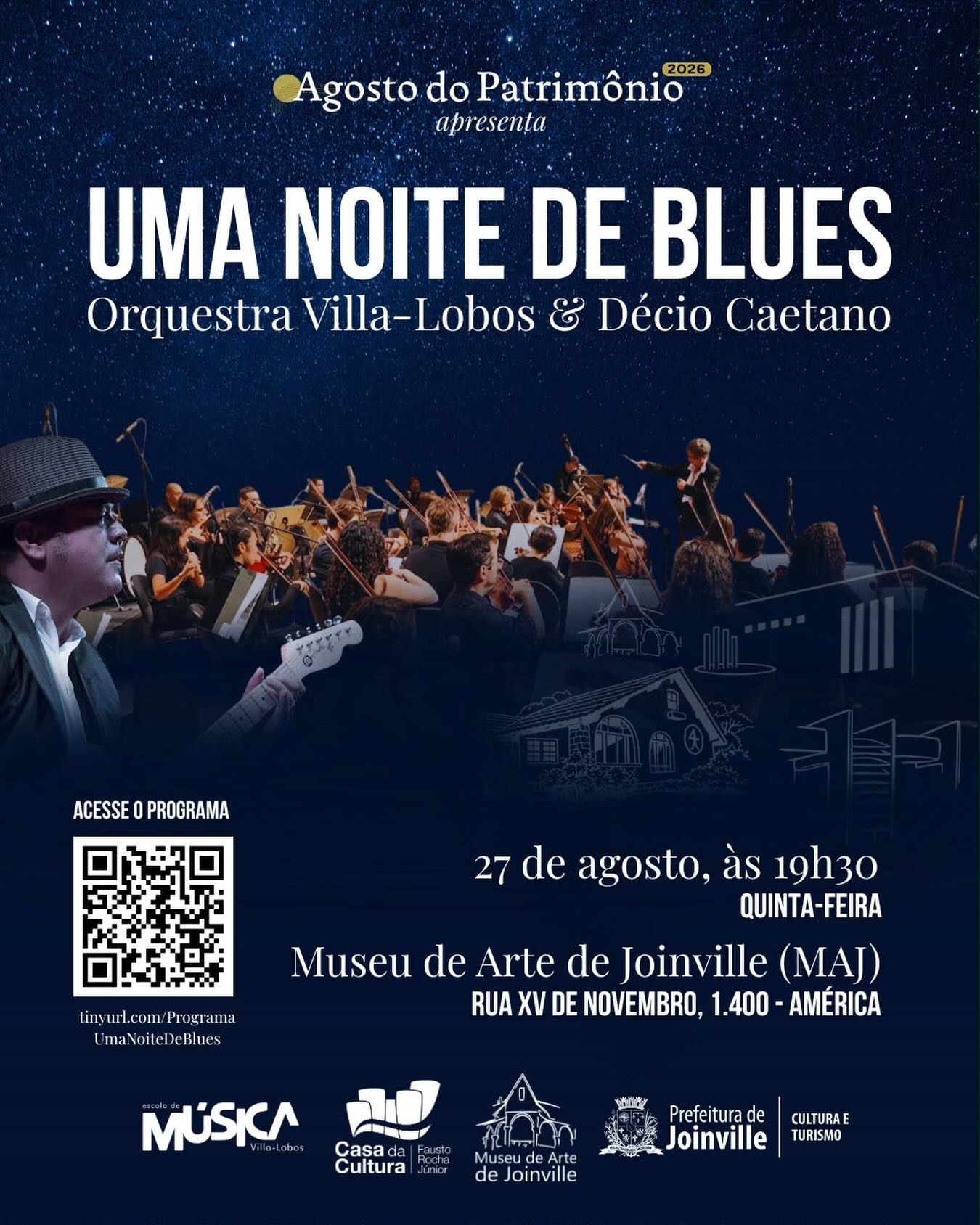 3 08 27 2026 Uma noite de Blues em Joinville - Orquestra Villa Lobos