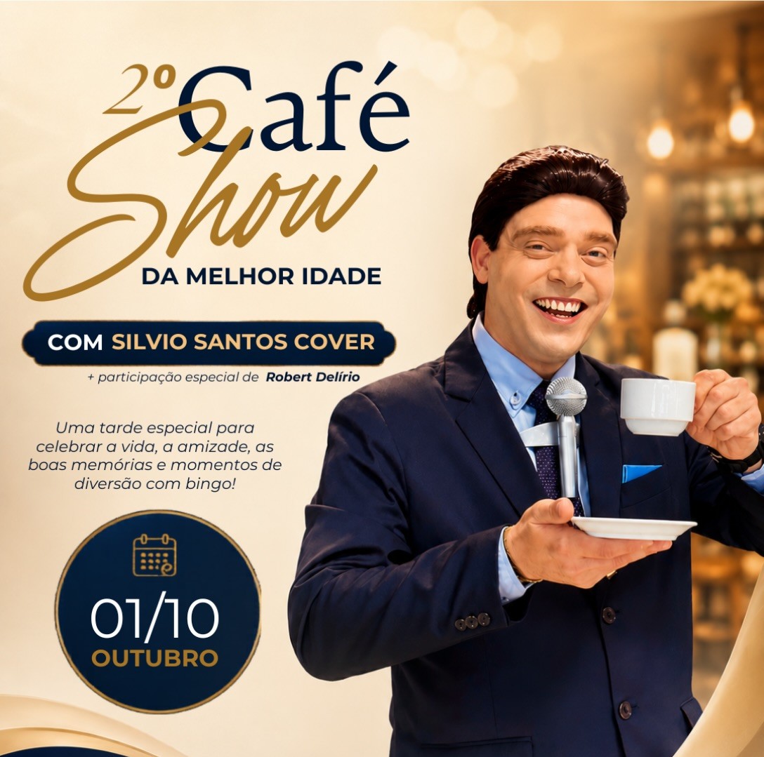10 01 2026 - 2º Café Show da Melhor Idade Rudnick - Silvio Santos Cover em Joinville
