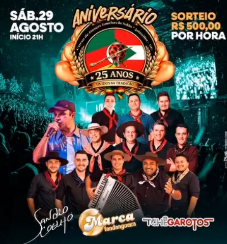 Tche Garotos Sandro Coeho no Sitio novo Joinville - 29 de agosto de 2026