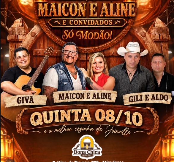 Maicon e Aline no Dona Chica Joinville